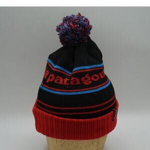Patagonia Powder Town Beanie Park Stripe Heavy Duty Winter Ski Hat Pom